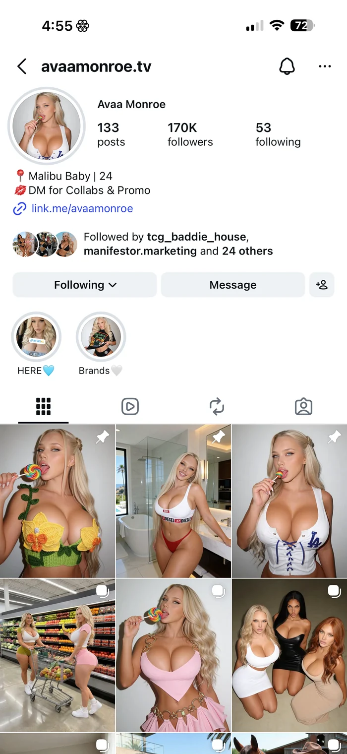 Avaa Monroe Instagram profile